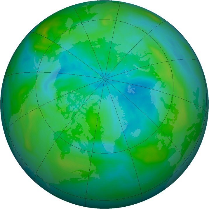 Arctic ozone map for 06 September 2010